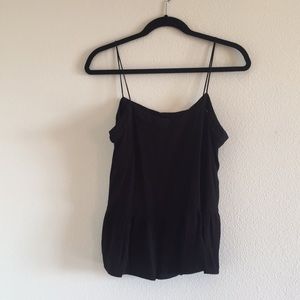 Ann Taylor Loft Black Peplum Tank
